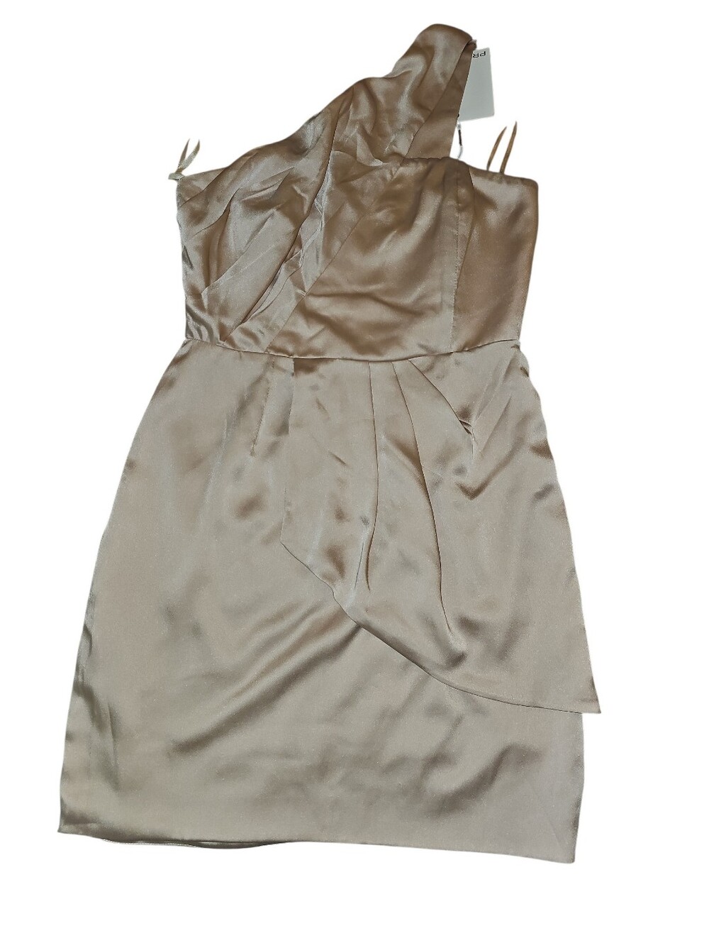 Premonition Asteria One-Shoulder Cocktail Dress Champagne